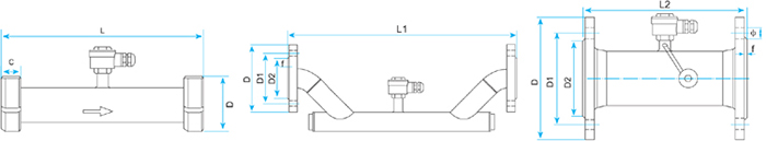分體式超聲波流量計傳感器圖示